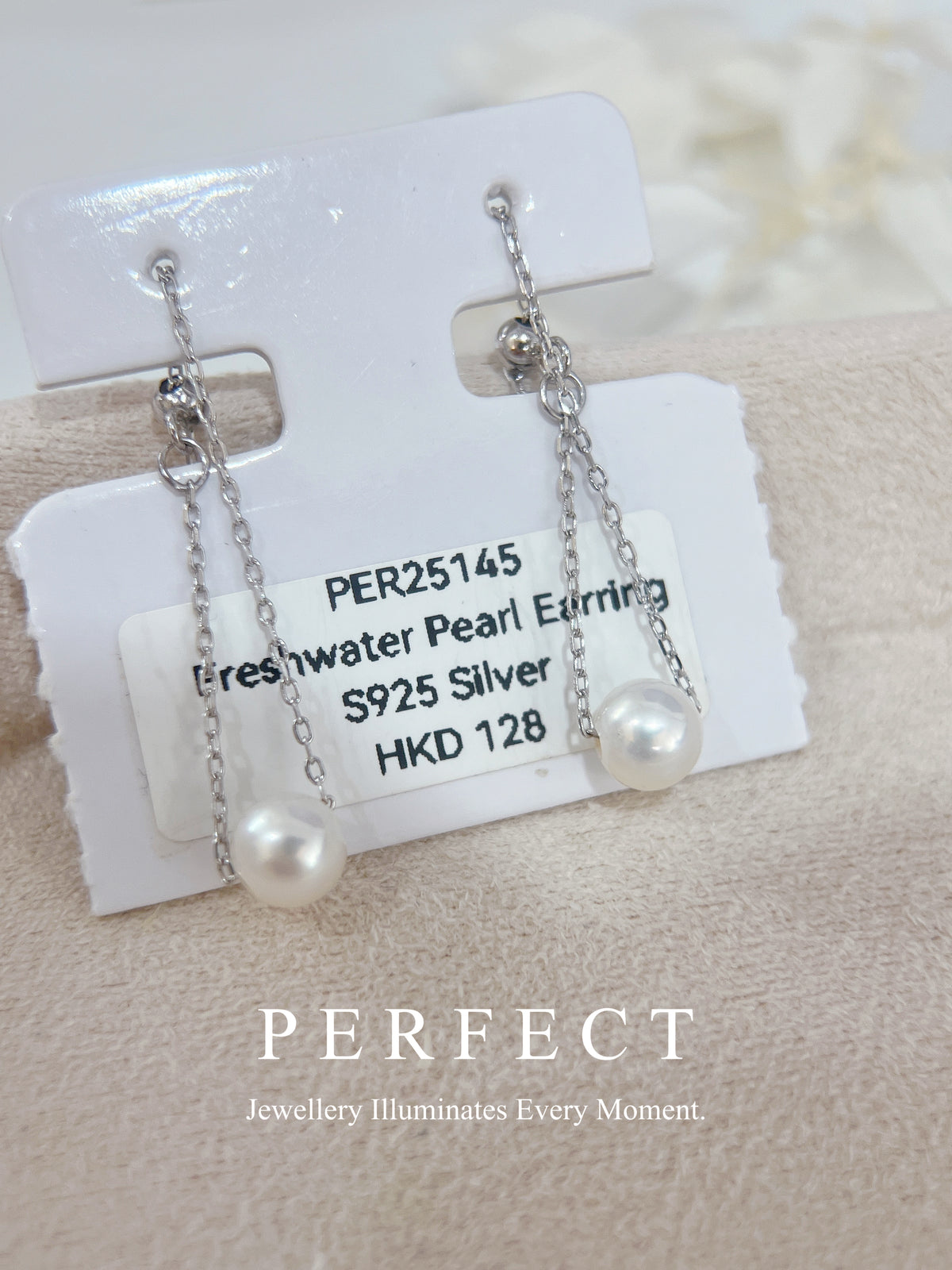 5.6mm Freshwater Pearl S925 Earrings |淡水珍珠線耳圈