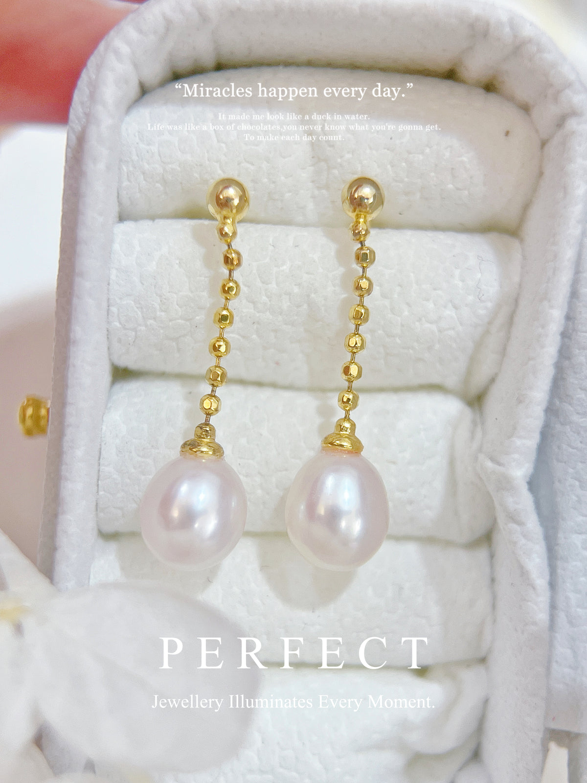 7.3mm Freshwater Pearl S925 Earrings | 淡水粉水滴珍珠耳線