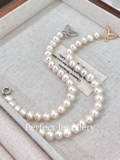 7-8mm Freshwater Pearl Bracelet | 7-8mm淡水無核珍珠手鍊