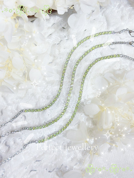Peridot Bracelet 橄欖石網球手鏈