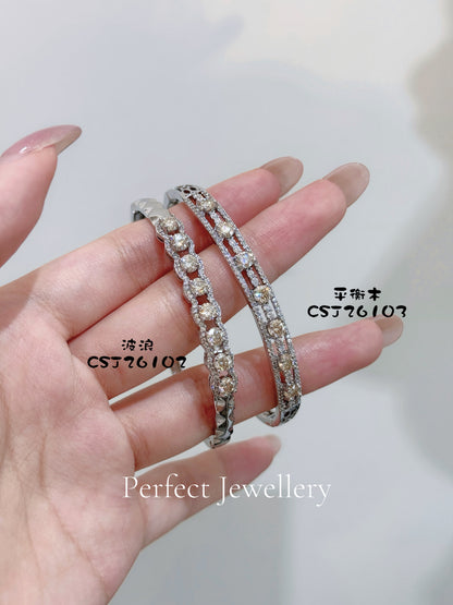 Moissnaite Bangle 香檳金莫桑手鐲