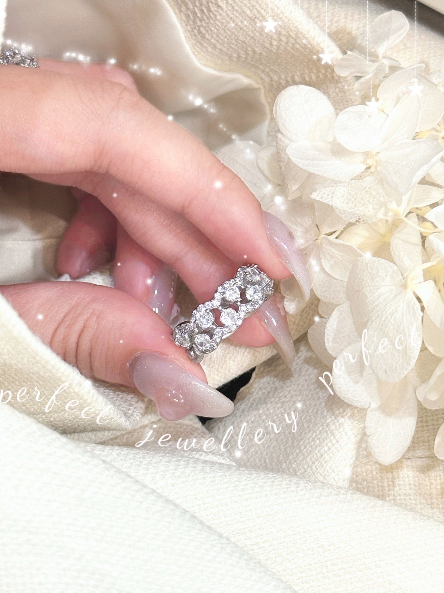 Fancy Italy Silver S925 Ring | 滿鑽雙層意大利銀工藝S925戒指💍✨