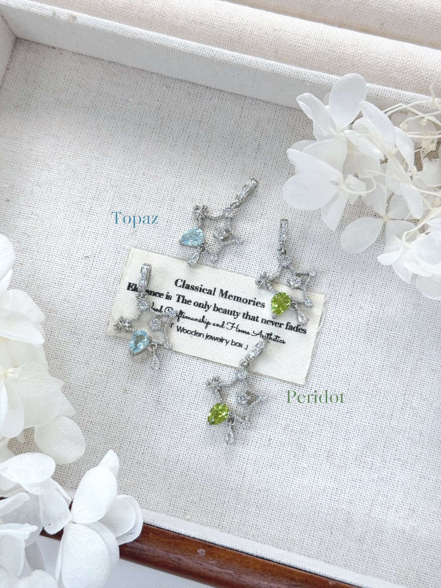 Gemstone Pendant 天然寶石星星萬能扣吊墜