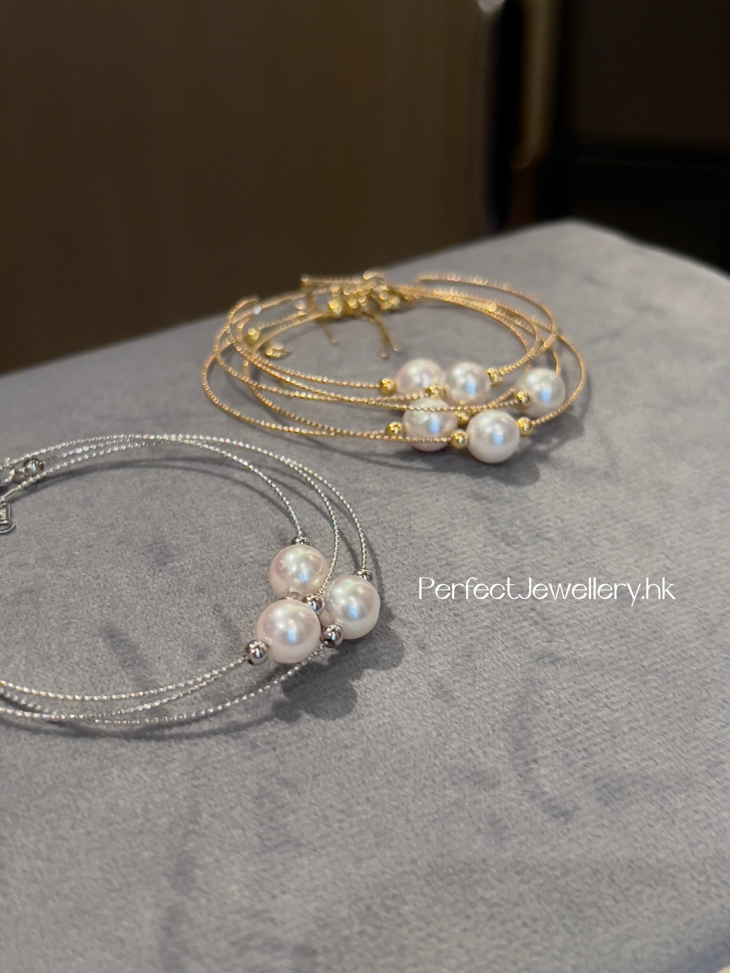 18K Japan Akoya bracelet 18K金 日本Akoya伸縮手鐲