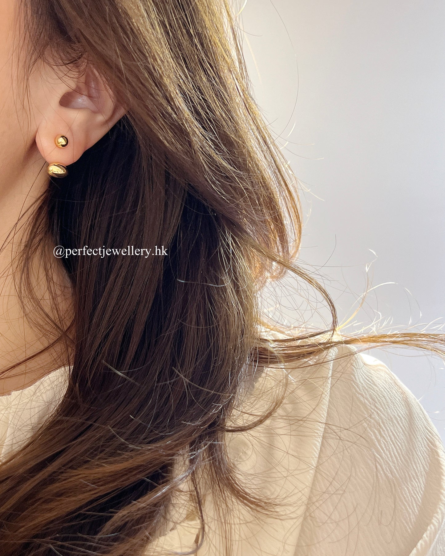 [Golden]⚜️✨Brass Two-ways Earrings | 14K注金小金豆歐美耳釘✨