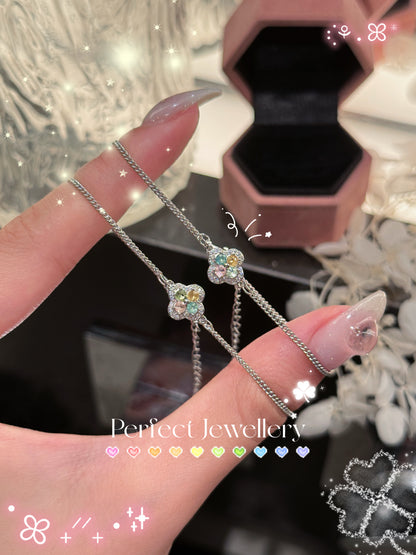 0.8ct Tourmaline S925 Bracelet ✨ 糖果🍬碧璽四葉草🍀手鍊