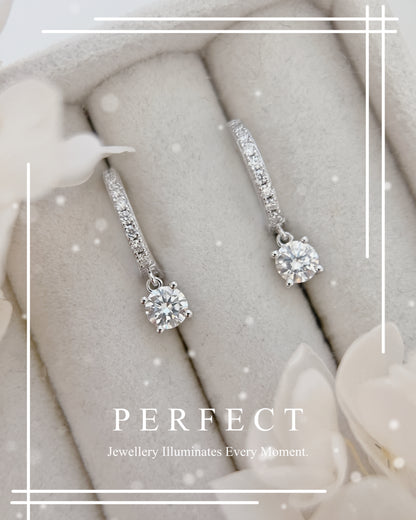 ✨1.35ct D Colour Moissanite Ear Hoop｜高品質莫桑耳圈✨