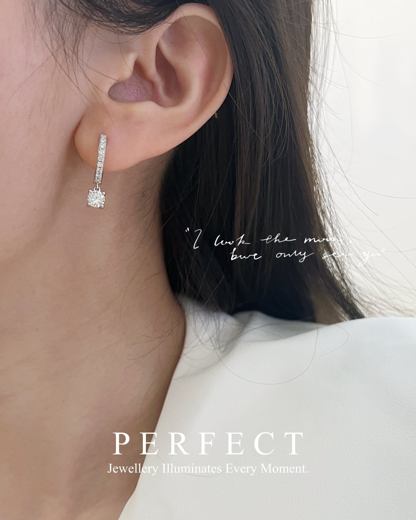 ✨1.35ct D Colour Moissanite Ear Hoop｜高品質莫桑耳圈✨