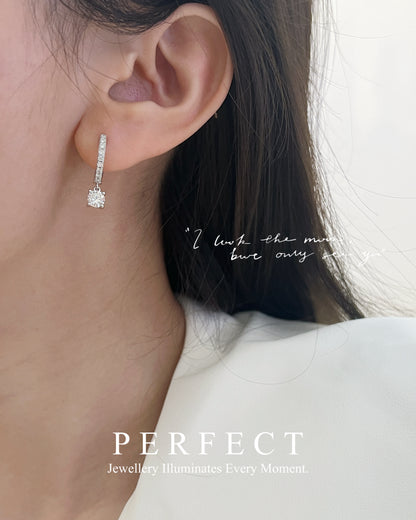✨1.35ct D Colour Moissanite Ear Hoop｜高品質莫桑耳圈✨