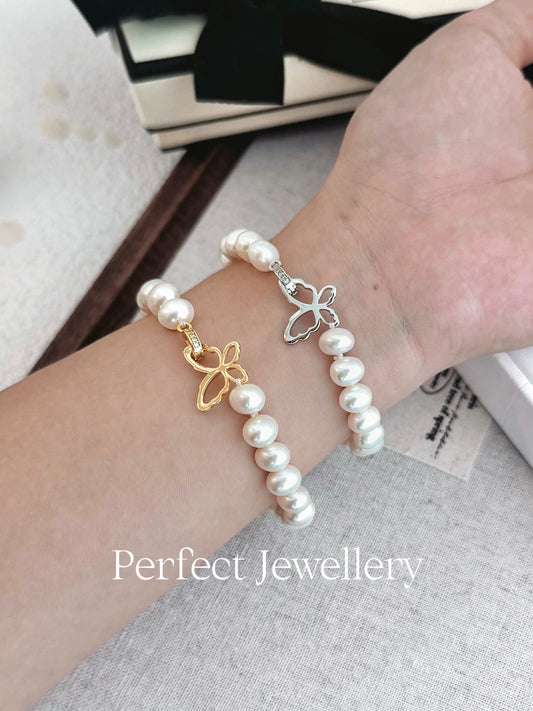 7-8mm Freshwater Pearl Bracelet | 7-8mm淡水無核珍珠手鍊