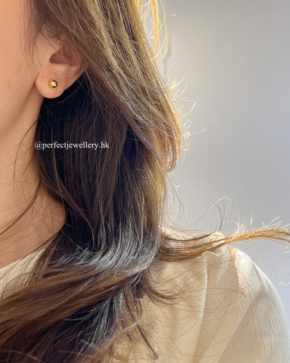 [Golden]⚜️✨Brass Two-ways Earrings | 14K注金小金豆歐美耳釘✨