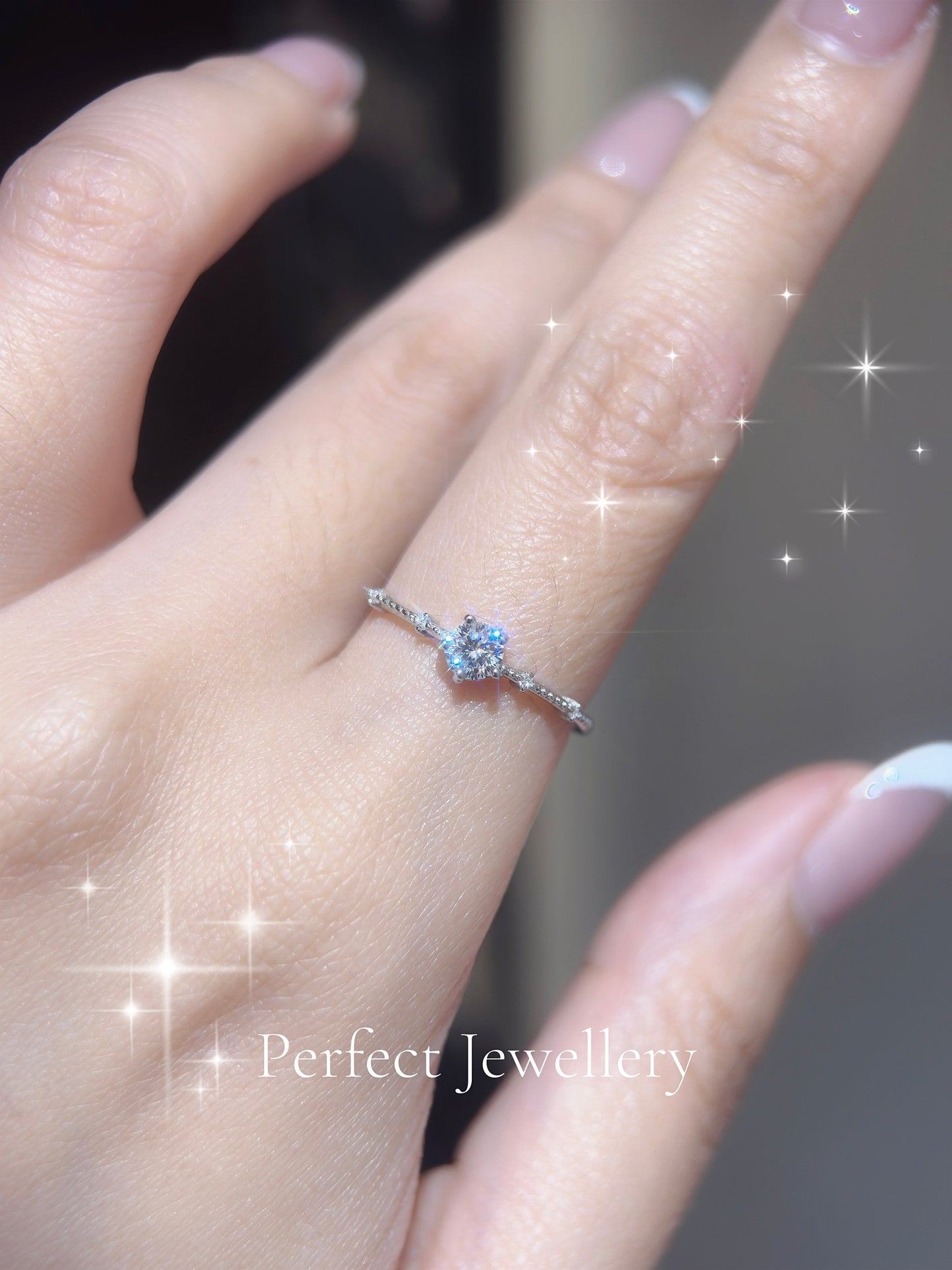 0.4ct Moissanite S925 Ring 💍 莫桑滿天星戒指