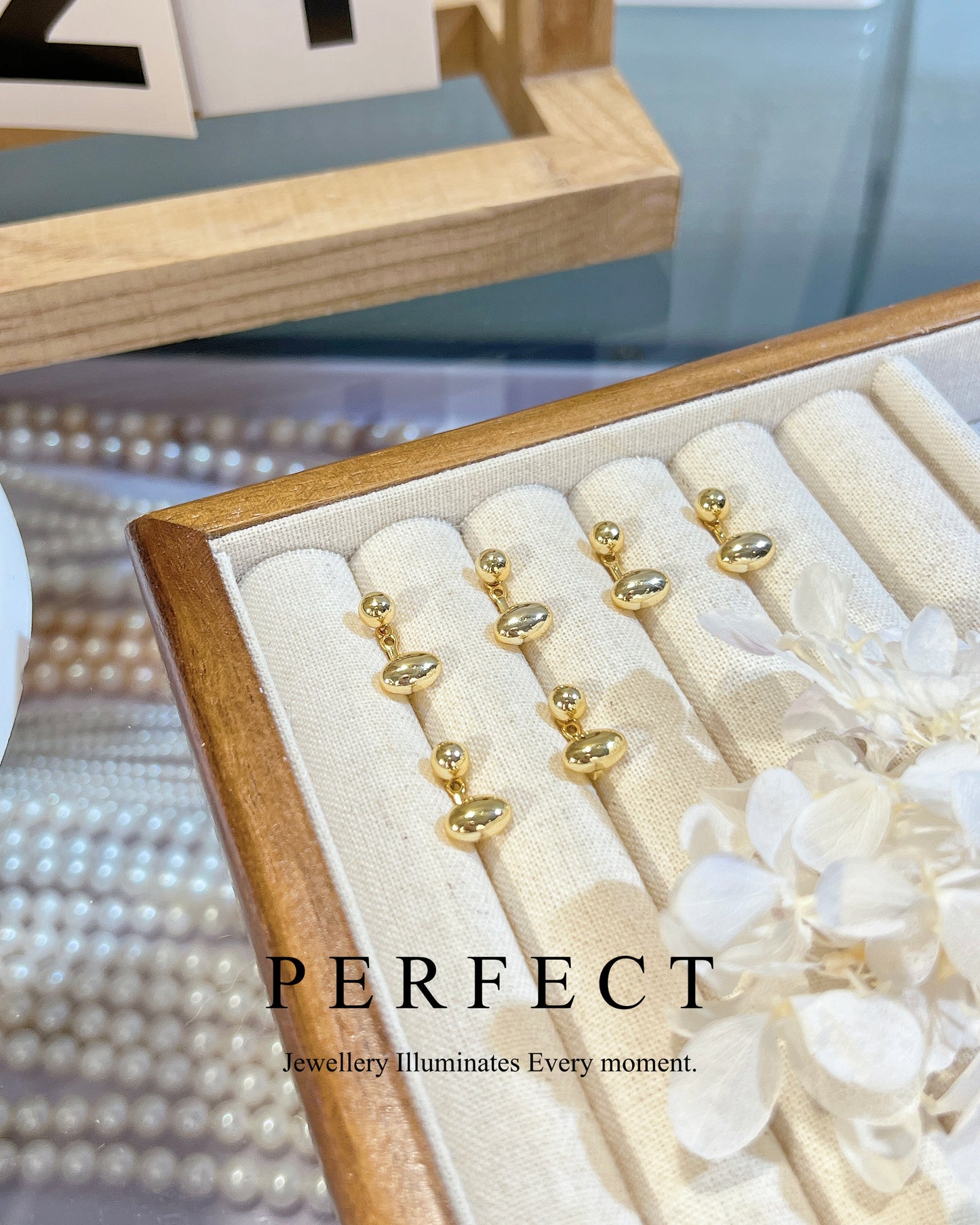 [Golden]⚜️✨Brass Two-ways Earrings | 14K注金小金豆歐美耳釘✨