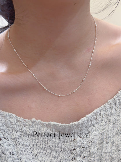 [Silver]Italy🇮🇹Cube Silver Necklace | 意大利閃閃小方塊滿天星項鍊✨