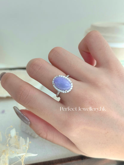 Purple Jadeite Jade S925 Ring | 紫羅蘭緬甸A貨翡翠S925戒指