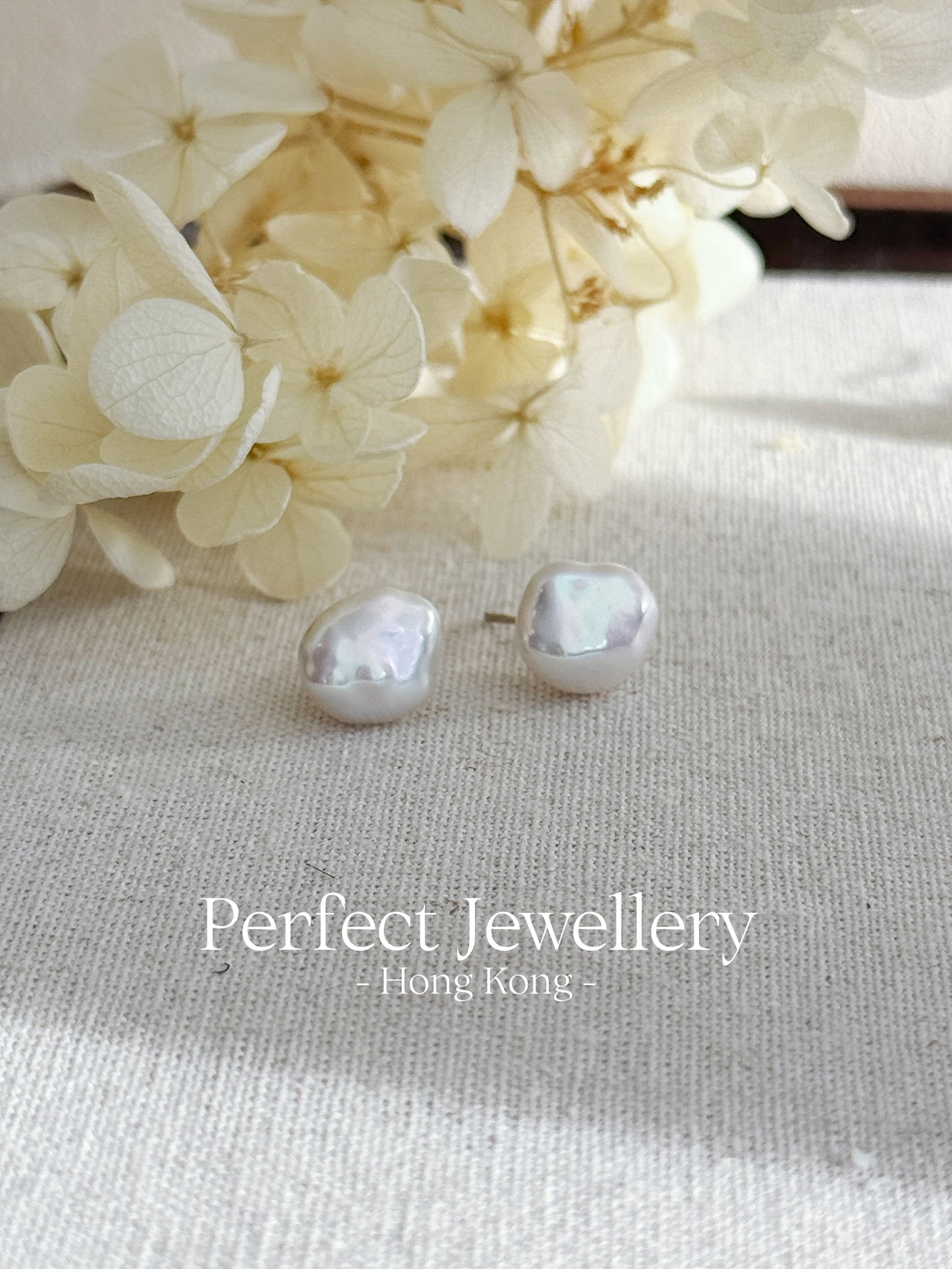 Freshwater Baroque Pearl S925 Earring | 大碎銀淡水巴洛克極光S925耳釘