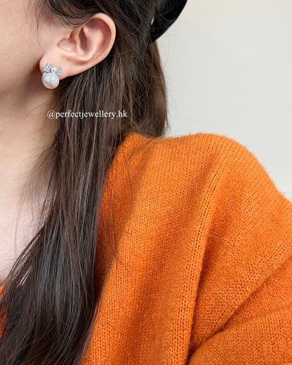 ✨🎀Ribbon Freshwater Pearl S925 Earrings | 淡水珍珠蝴蝶結耳釘✨
