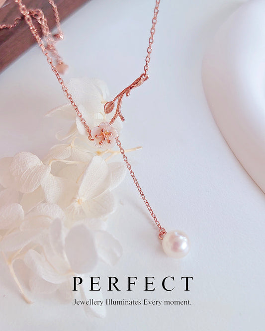 [Sakura]✨🌸Japanese Akoya S925 Necklace |日本Akoya櫻花項鍊✨