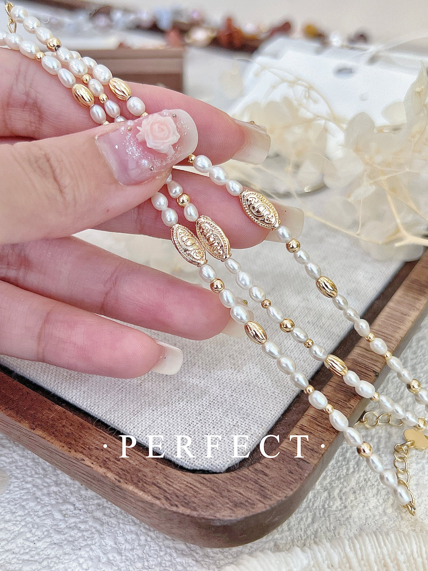 ✨ Glory Crown Freshwater Pearl Bracelet｜米形珍珠手鏈✨