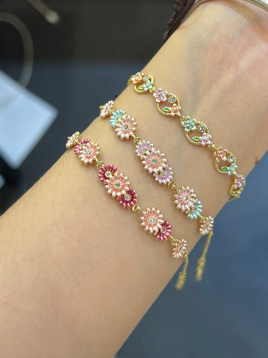 Flower Brass Bracelet | 花花手鏈
