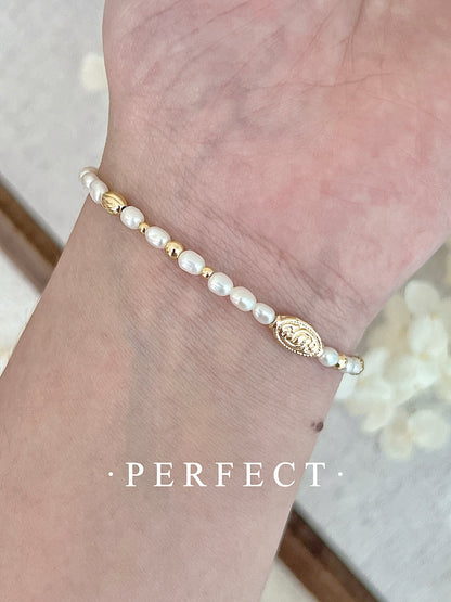 ✨ Glory Crown Freshwater Pearl Bracelet｜米形珍珠手鏈✨