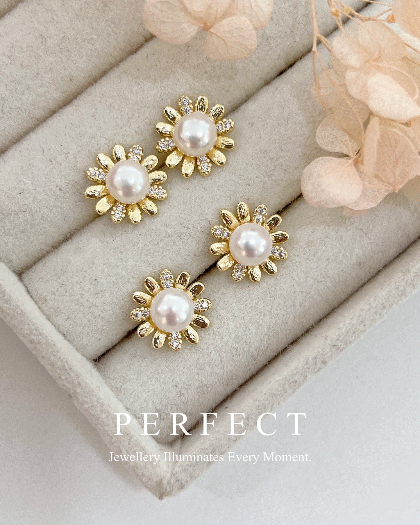 ✨Daisy 🌼Freshwater Pearl Earrings | 小雛菊淡水珍珠耳釘✨🌻