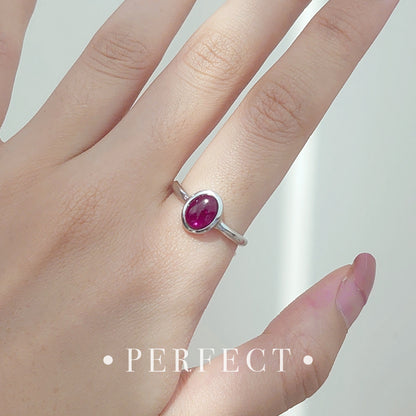 Sugar Bean Purple Garnet S925 Ring 紫牙烏包邊戒指