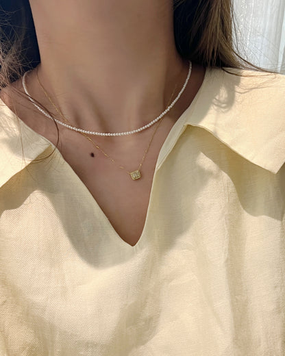 ✨2mm Freshwater Pearl Necklace |極細baby淡水珍珠頸鏈🐼✨