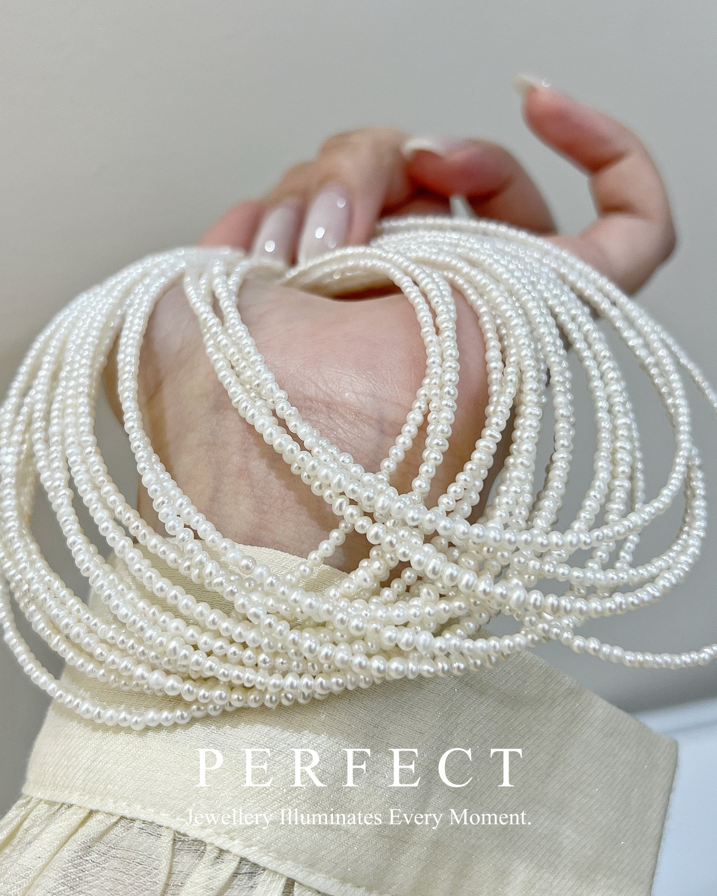 ✨2mm Freshwater Pearl Necklace |極細baby淡水珍珠頸鏈🐼✨