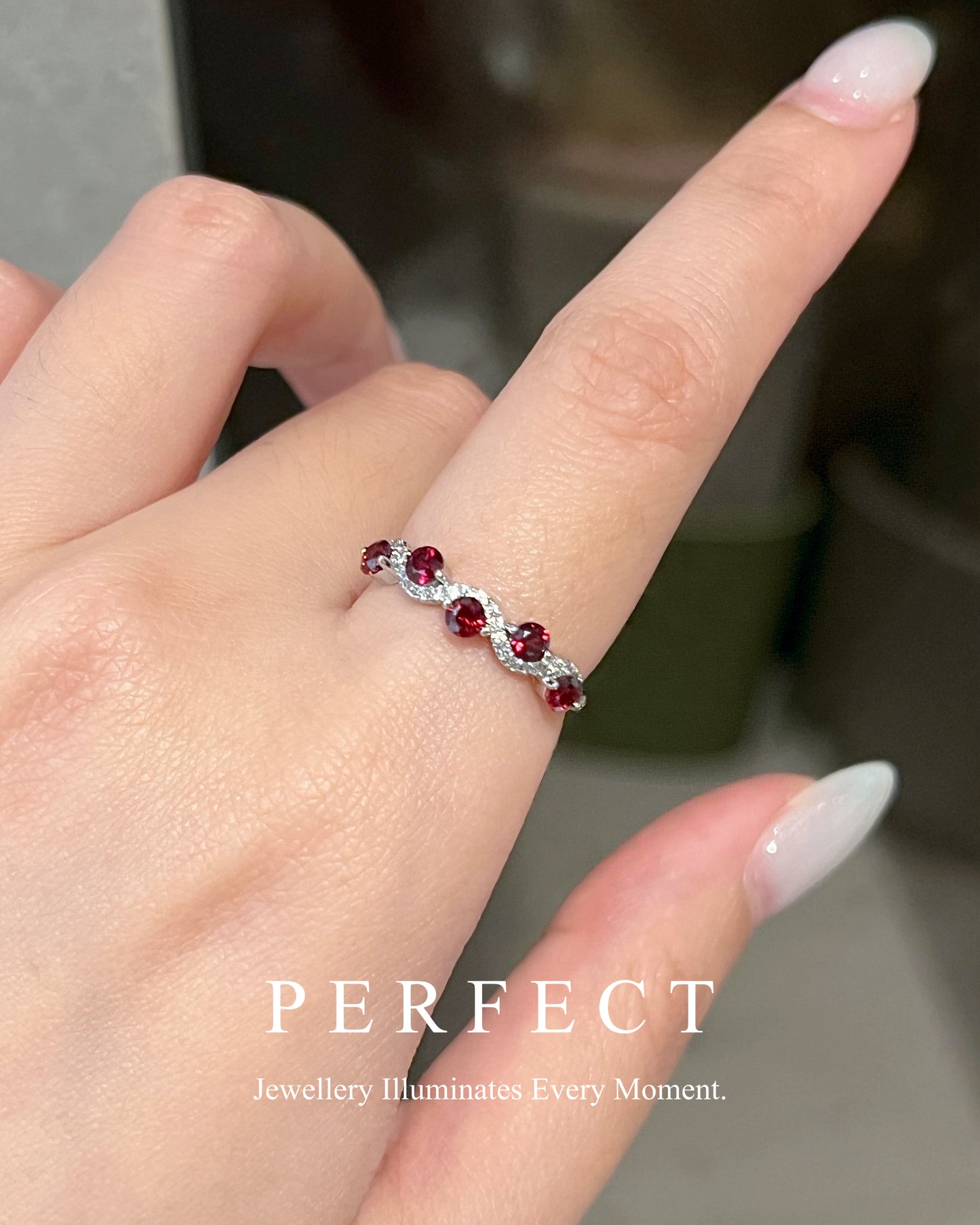 ✨Purple Garnet Ring🪻紫牙烏石榴波浪🌊排戒✨