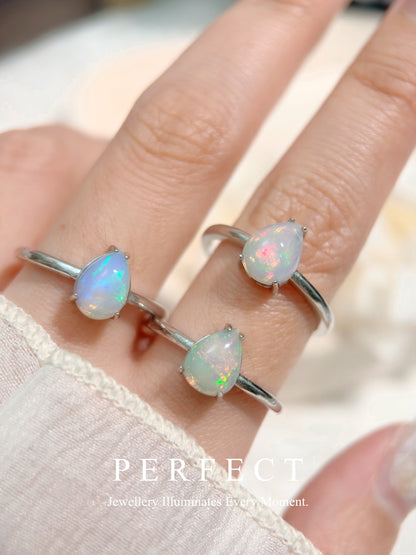 Opal Water Drop🫧Brass Ring ｜白澳寶水滴💧戒指