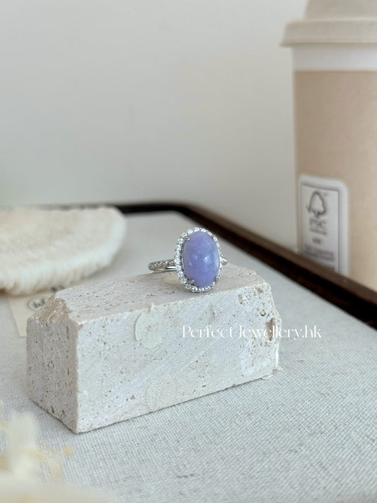 Purple Jadeite Jade S925 Ring | 紫羅蘭緬甸A貨翡翠S925戒指