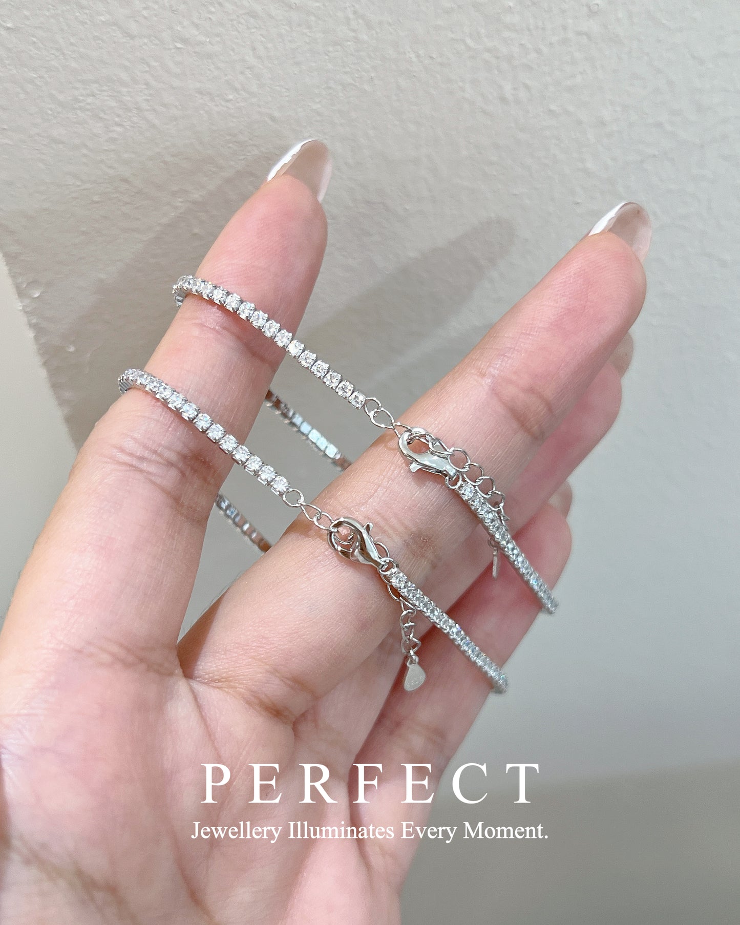 ✨2mm Cubic Zirconia Tennis S925 Bracelet｜高碳鑽網球手鏈✨💎
