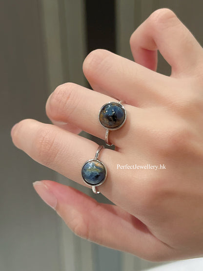 Pietersite S925 Ring | 彼得石素圓銀戒指