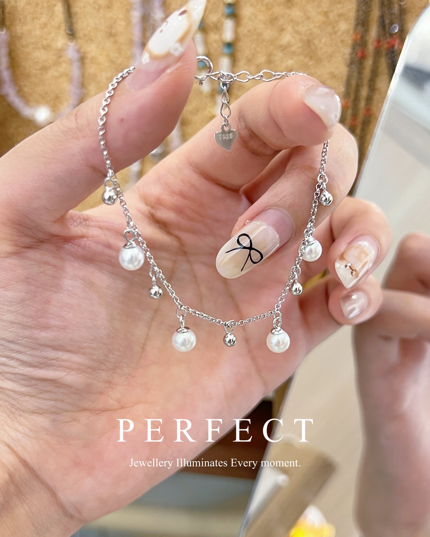 ✨Aurora Freshwater Pearl Bracelet | 極光淡水bb珠S925銀手鍊✨