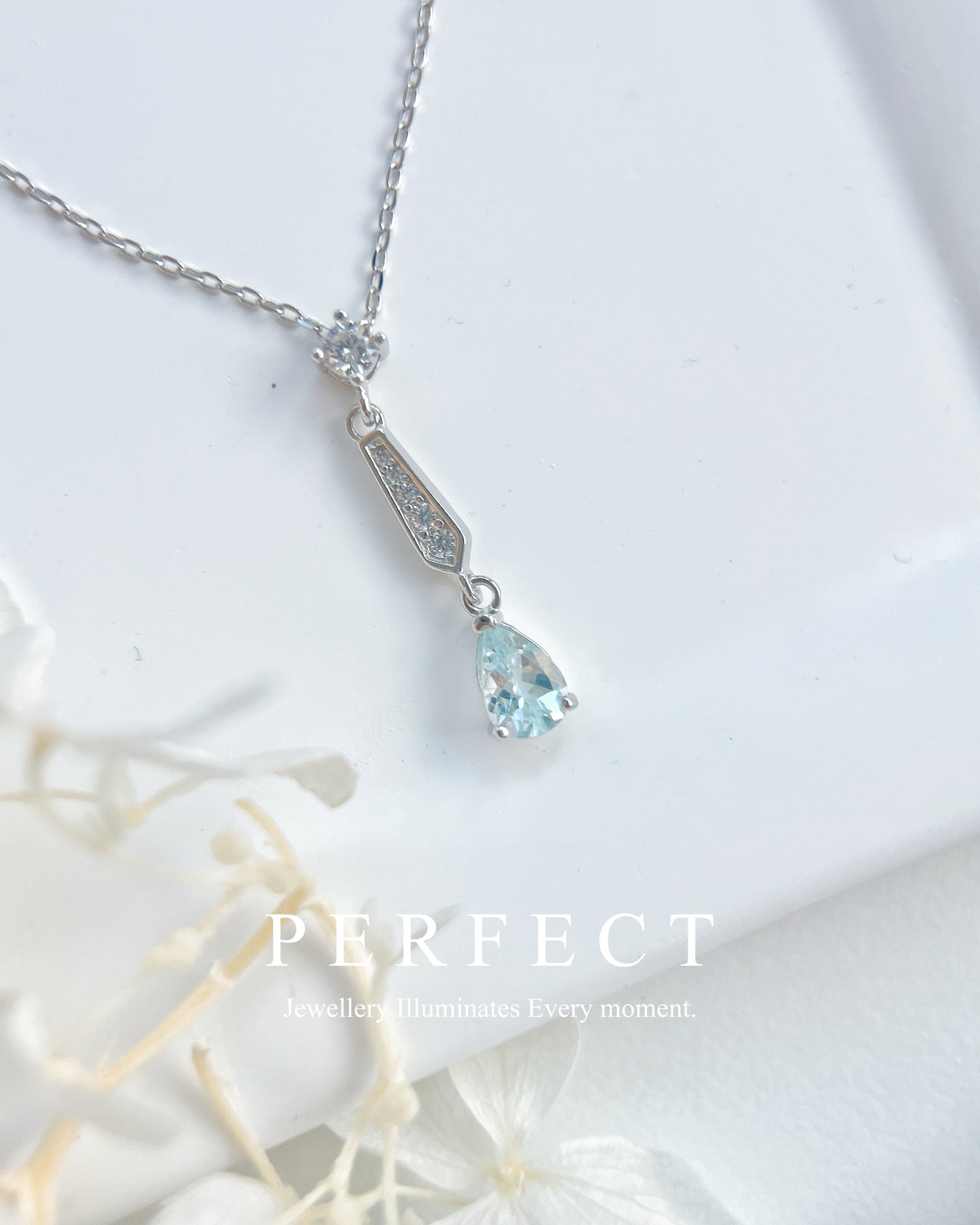 ✨Lyra | Aquamarine Necklace 海藍寶💧S925項鍊✨