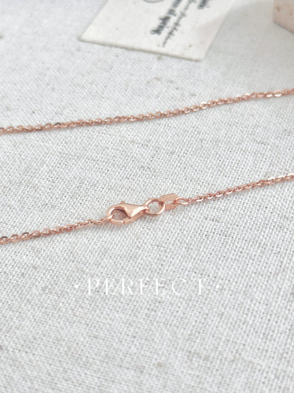 [S925] ✨Oval Shape Rose Gold Necklace｜0 字玫瑰金銀鏈✨Italian🇮🇹