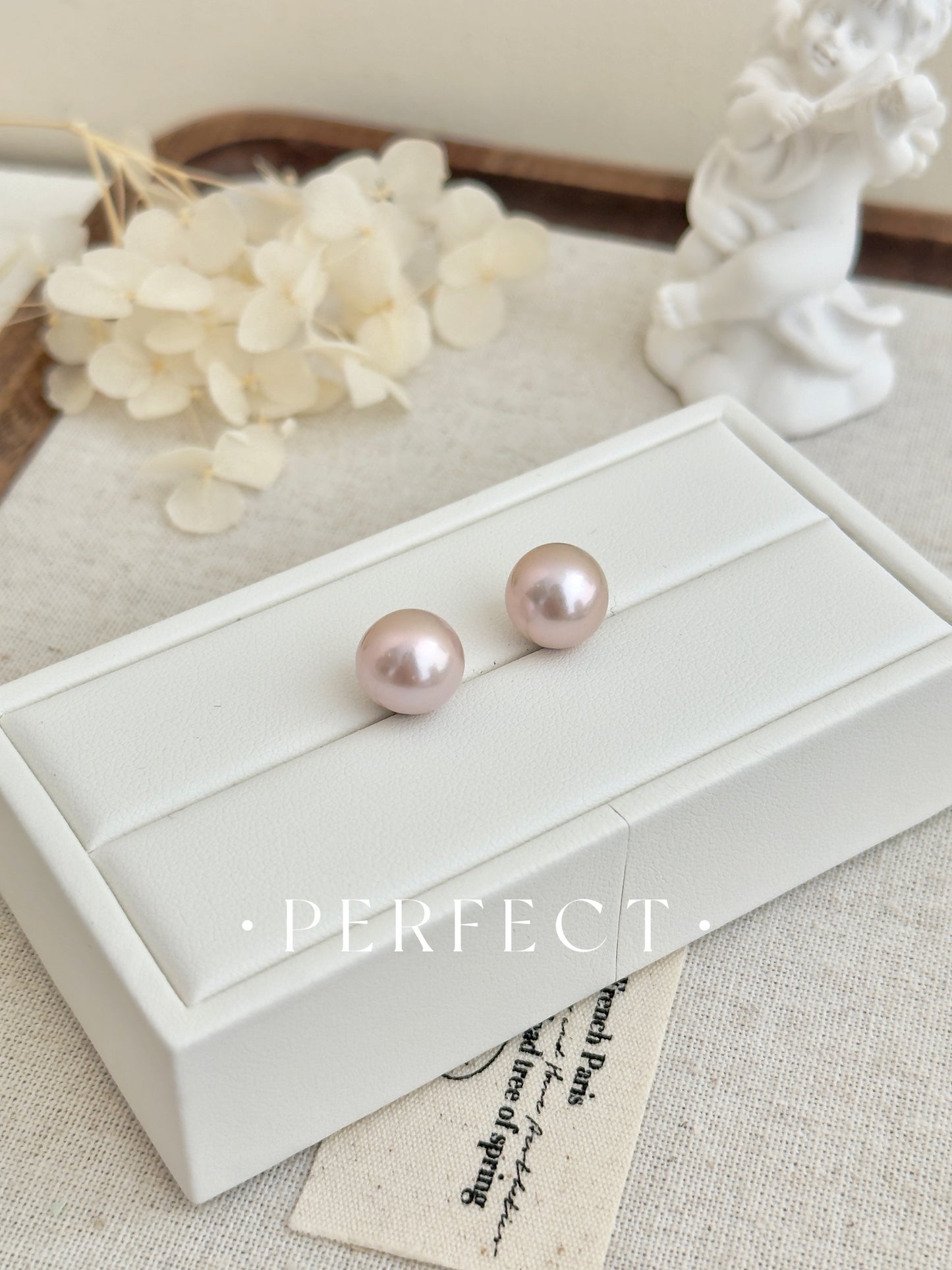 Freshwater Pearl S925 Earrings | 曼塔玫瑰粉淡水珍珠S925耳釘