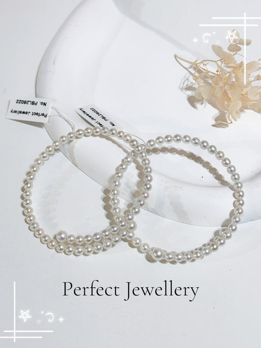 🤍Freshwater Pearl Brackets |寶石珠光✨淡水珍珠漸變Q彈軟手鐲