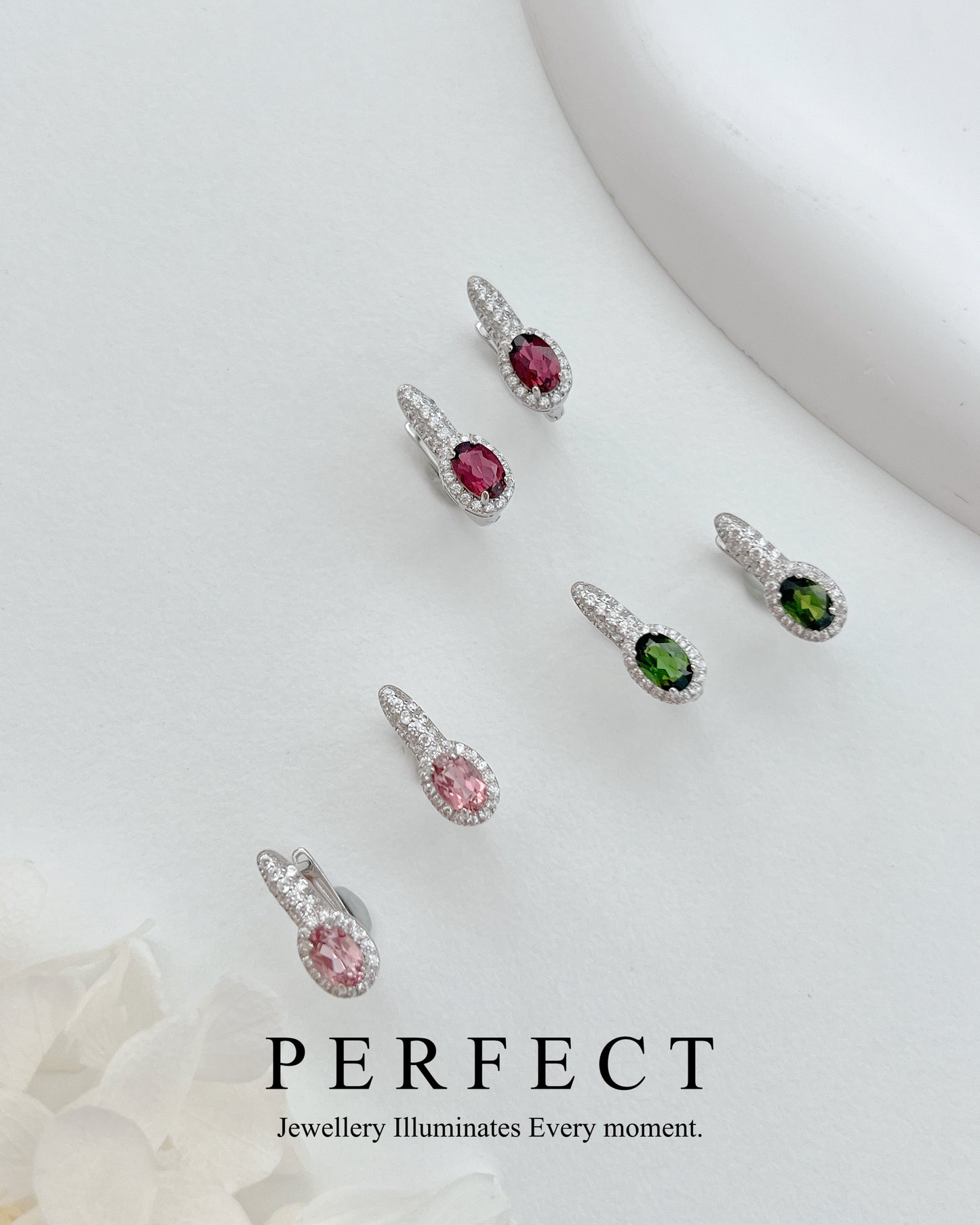 ✨Vivid Tourmaline Ear Hoop |碧璽S925 耳圈✨🍬