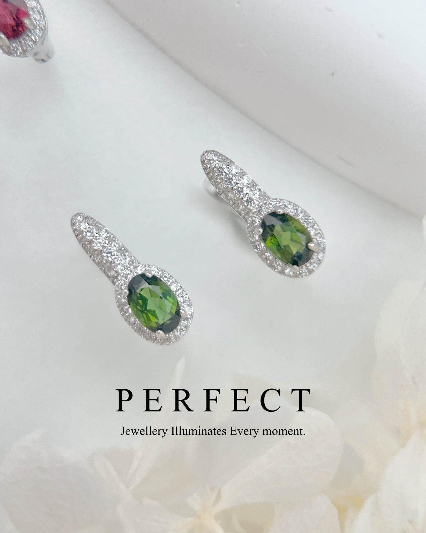 ✨Vivid Tourmaline Ear Hoop |碧璽S925 耳圈✨🍬