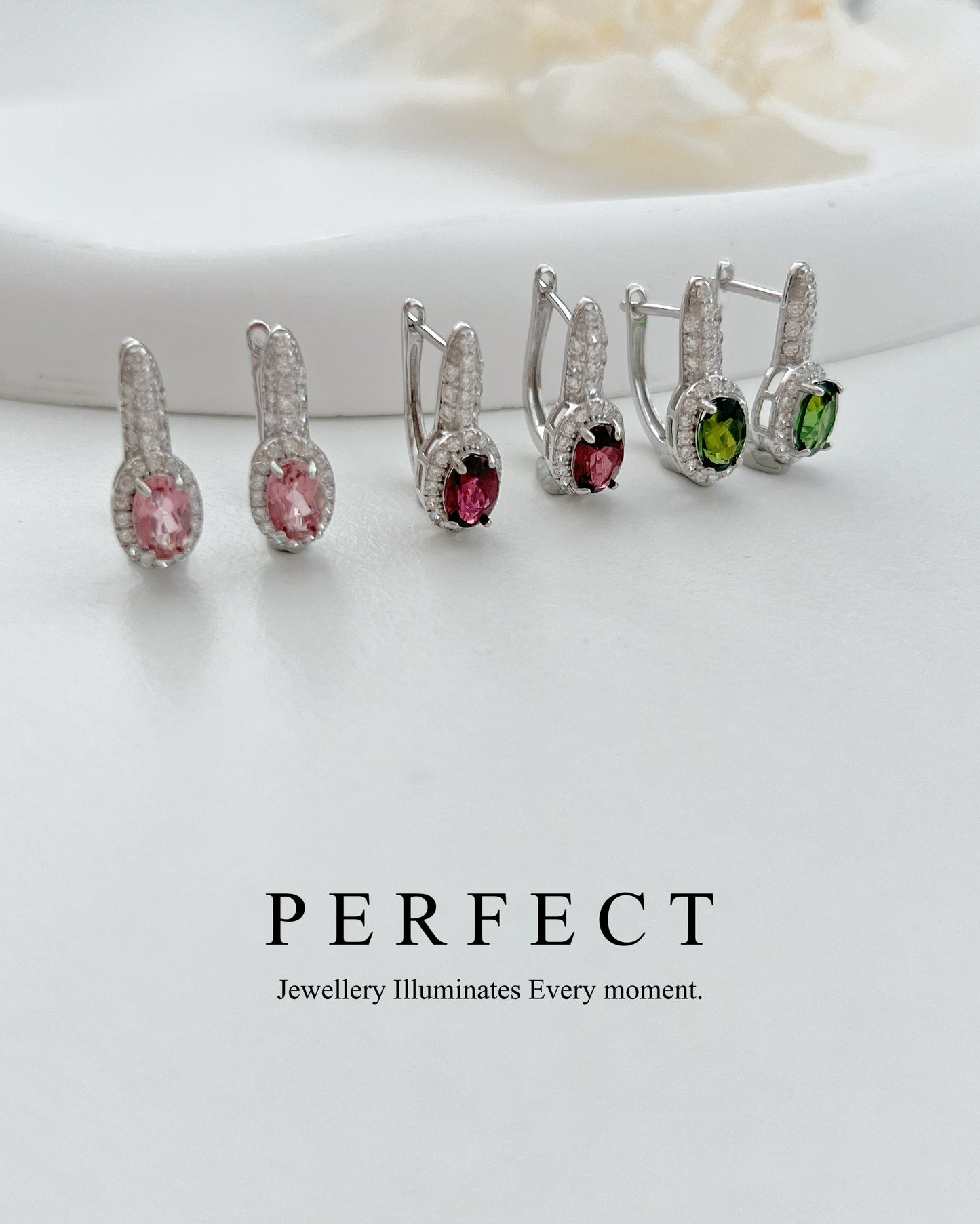 ✨Vivid Tourmaline Ear Hoop |碧璽S925 耳圈✨🍬