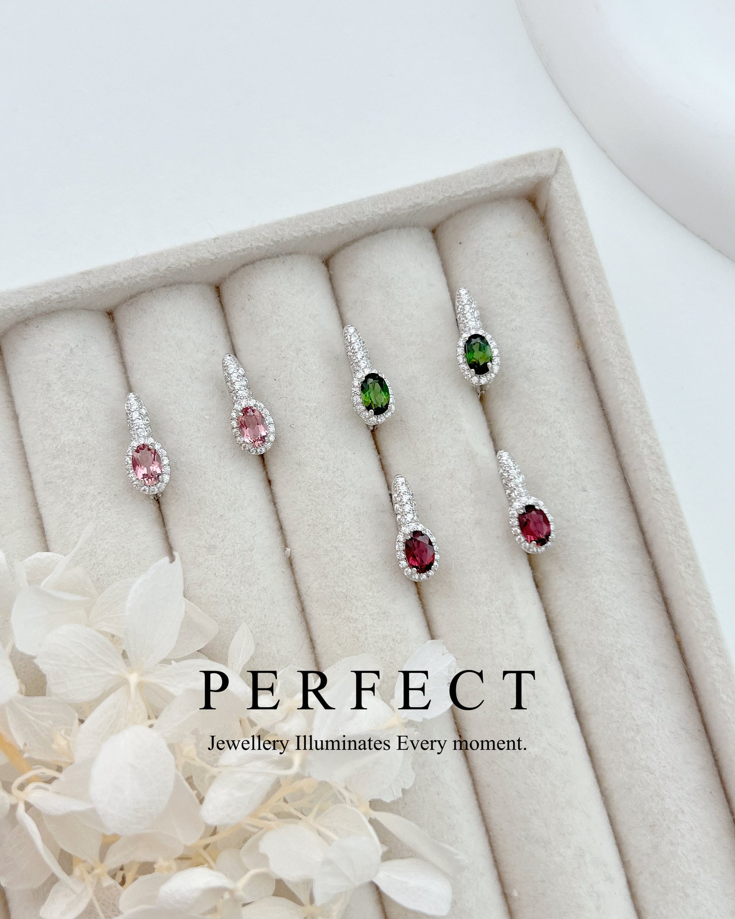 ✨Vivid Tourmaline Ear Hoop |碧璽S925 耳圈✨🍬