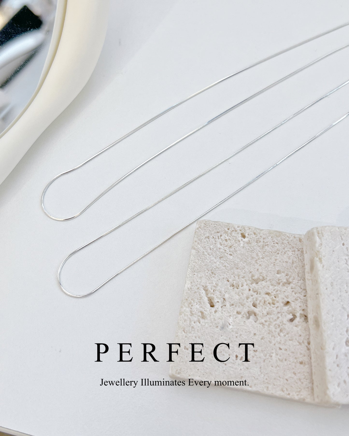 [S925] ✨Italian Silver 🇮🇹Snake Chain Necklace | 義大利銀蛇骨鍊✨