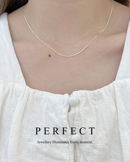 [S925] ✨Italian Silver 🇮🇹Snake Chain Necklace | 義大利銀蛇骨鍊✨