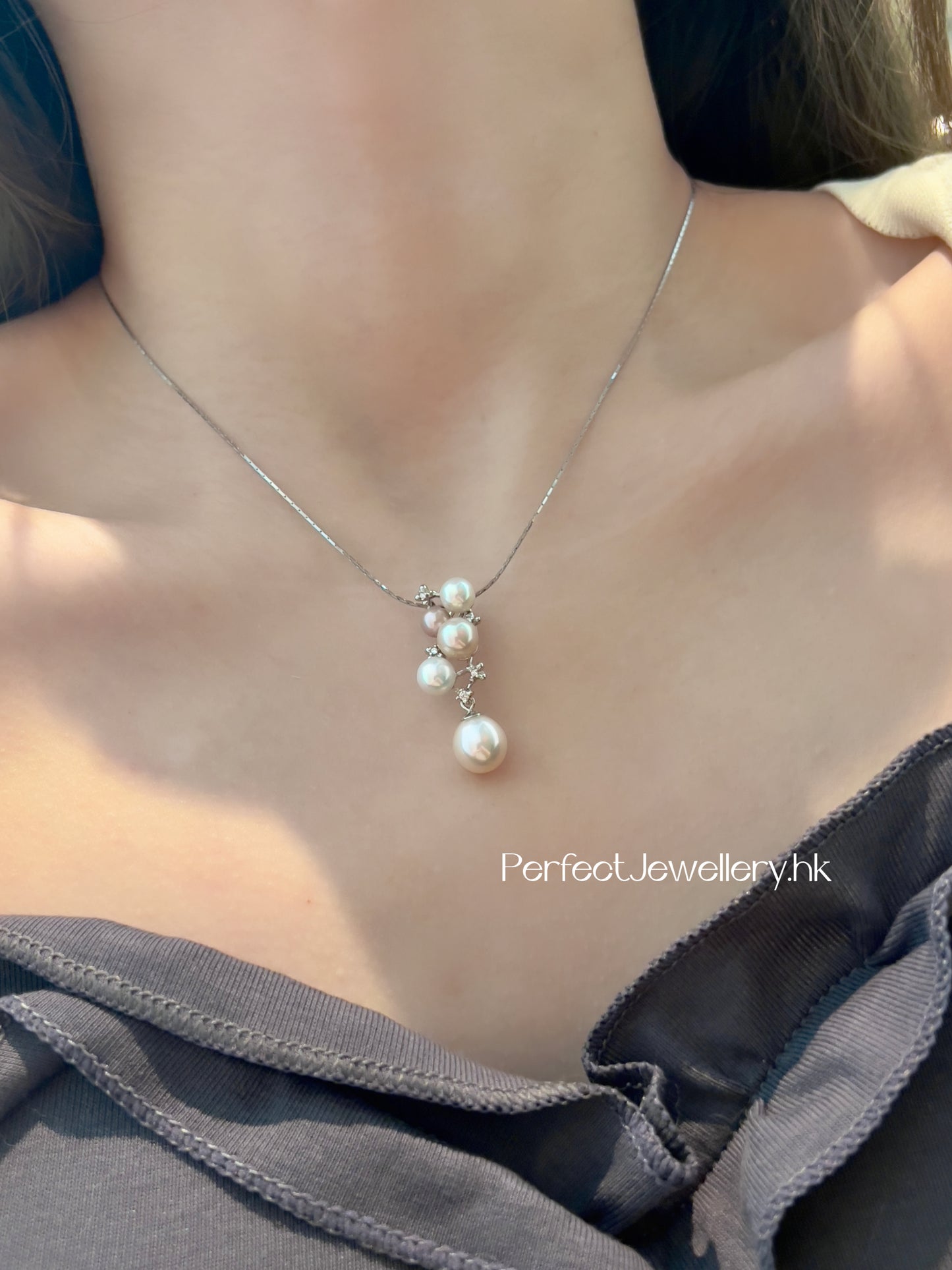 Freshwater Pearl S925 Necklace | 滿天星淡水珍珠S925項鍊