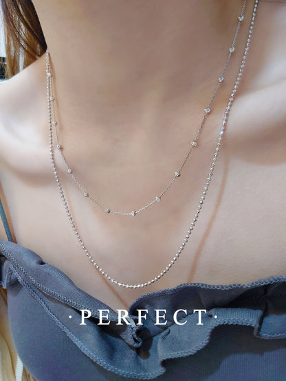 [S925] ✨Mooncut Bead Necklace | 月亮切閃閃鍊✨