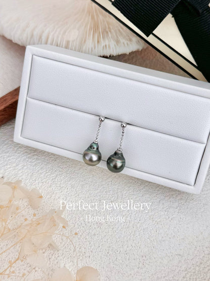 Tahiti Baroque Sea Pearl S925 Earrings | 大溪地巴洛克海水珍珠S925耳釘