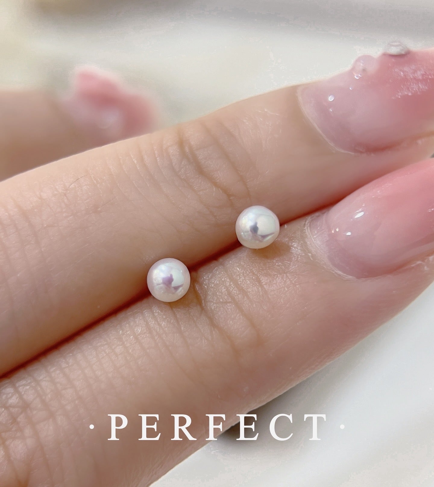 ✨Aurora Baby Pearl Earring |極光白透粉bb珠耳釘✨