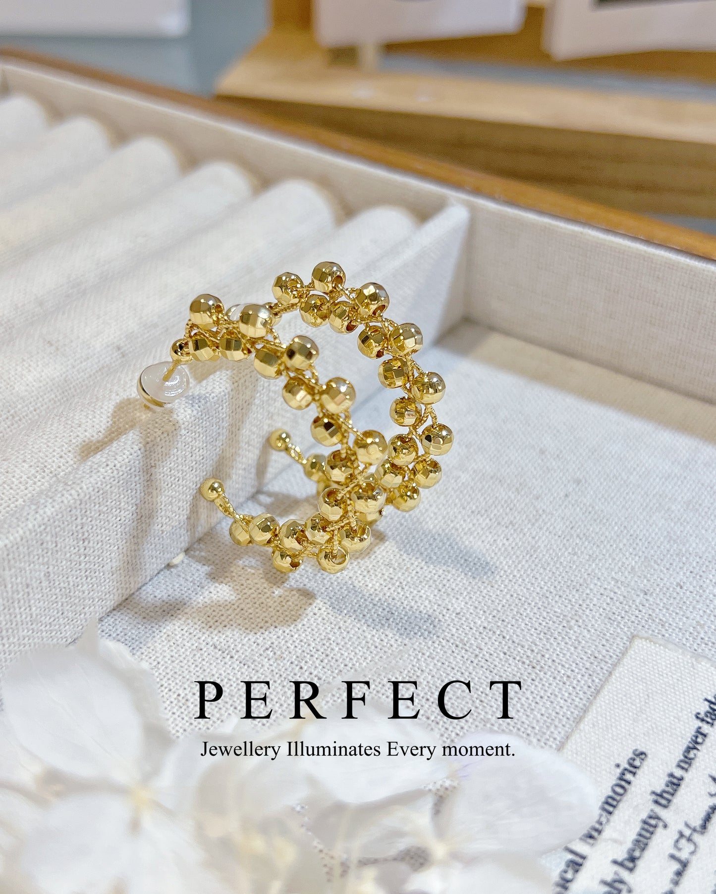 [Sparkle]✨Brass Ear Hoop | 14K注金閃閃歐美耳圈✨